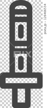 線画スポーツ関連の単品アイコン　竹刀 126466534