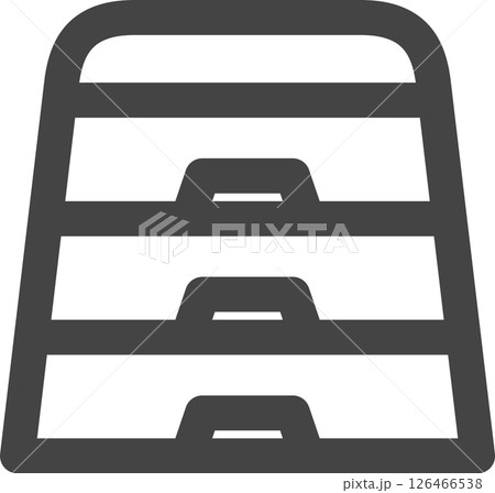 線画スポーツ関連の単品アイコン　跳び箱 126466538