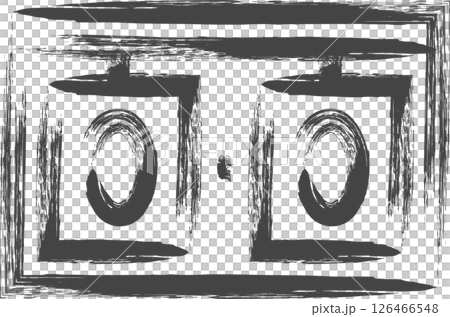 Brush-written sports-related single icon score sheet 126466548