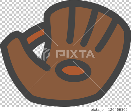 彩色運動相關單一圖示棒球手套 彩色運動相關單一圖示棒球手套 126466563