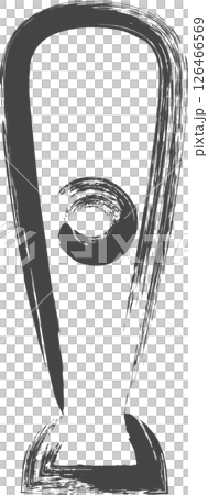 Brush-drawn sports-related single icon: Baseball bat Brush-drawn sports-related single icon: Baseball bat 126466569