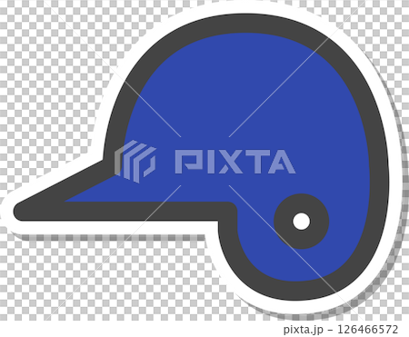 Sticker-style sports-related single icon: Baseball helmet Sticker-style sports-related single icon: Baseball helmet 126466572
