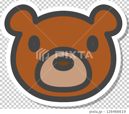 貼紙式動物圖示:熊 貼紙式動物圖示:熊 126466619