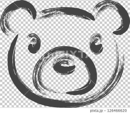 毛筆畫動物圖示:熊 毛筆畫動物圖示:熊 126466620