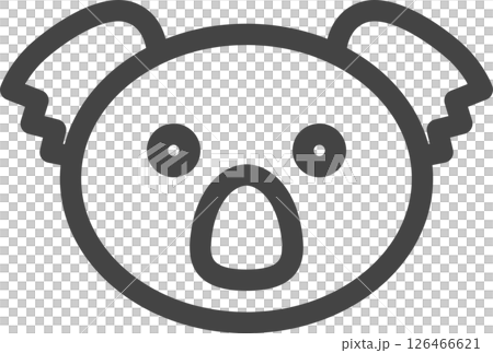 線條畫動物單一圖示無尾熊 126466621