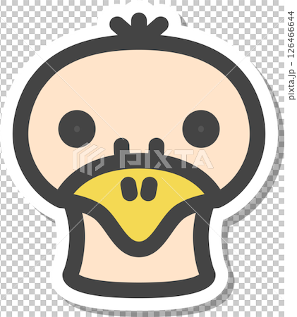 貼紙式動物圖示：鴕鳥 126466644