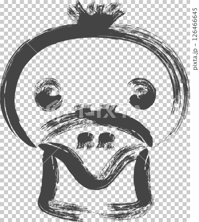 毛筆畫動物圖示:鴕鳥 毛筆畫動物圖示:鴕鳥 126466645