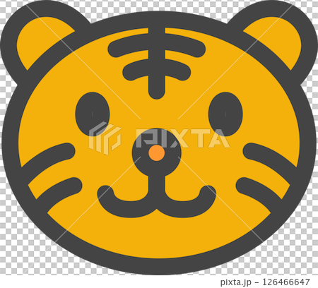 彩色動物單一圖示：老虎 126466647