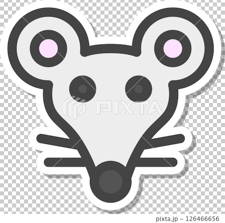 Sticker-style animal icon: Mouse 126466656