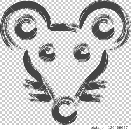 Brush-drawn animal icon: Mouse Brush-drawn animal icon: Mouse 126466657