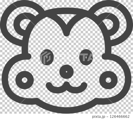 線條畫動物單圖示倉鼠 線條畫動物單圖示倉鼠 126466662