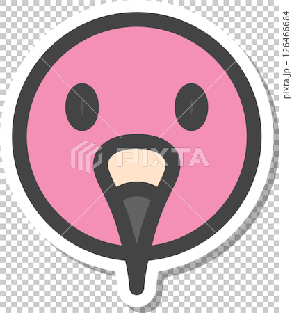 貼紙式動物圖示：火烈鳥 126466684