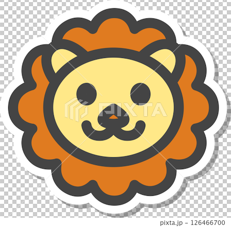貼紙式動物圖示：獅子 126466700