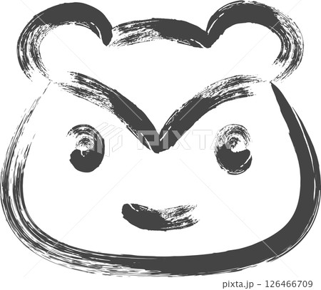 筆書き動物の単品アイコン リス 筆書き動物の単品アイコン リス 126466709