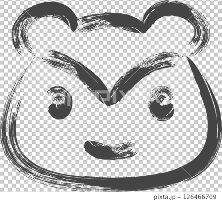 筆書き動物の単品アイコン リス 筆書き動物の単品アイコン リス 126466709