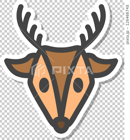 貼紙式動物圖示：鹿 126466748