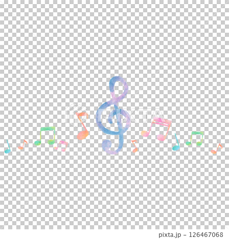 カラフル 音符 音楽 水彩 かわいい イラスト カラフル 音符 音楽 水彩 かわいい イラスト 126467068