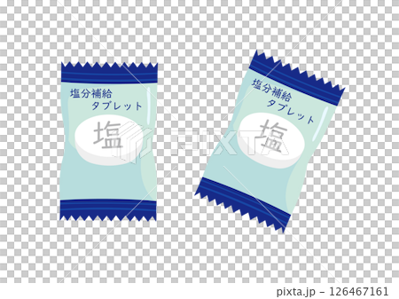 熱中症対策に塩分タブレットを持っていく 126467161