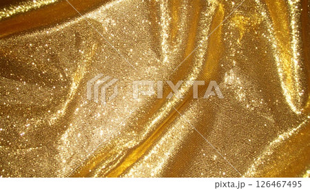 金色の光沢布テクスチャ 金色の光沢布テクスチャ 126467495