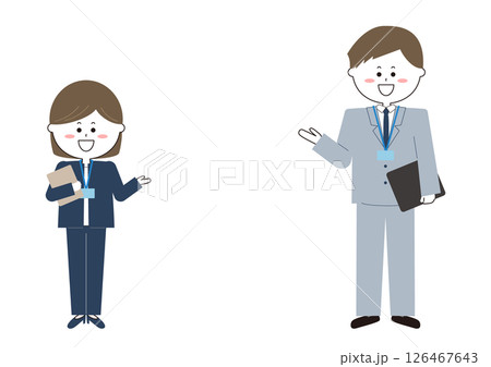 案内する会社員 126467643