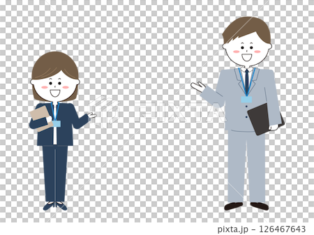 案内する会社員 126467643