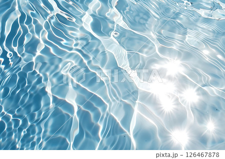 水面のさざ波と反射のテクスチャー 水面のさざ波と反射のテクスチャー 126467878