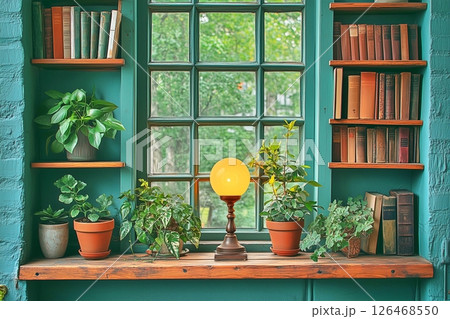 電球と植物のあるインテイリア 126468550