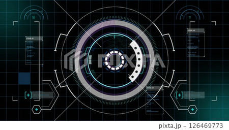 Image of scope scanning over data processing 126469773