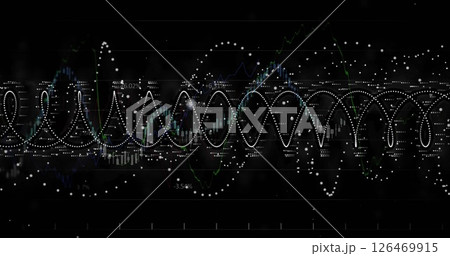 Image of digital data processing over dark background 126469915