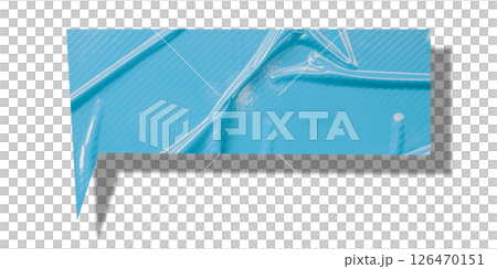 Light blue speech bubble crumpled paper isolated on transparent background 126470151