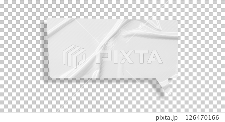 White speech bubble crumpled paper isolated on transparent background White speech bubble crumpled paper isolated on transparent background 126470166
