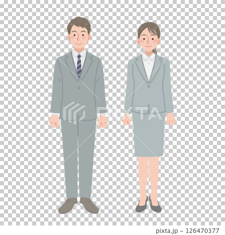 辦公室職員的全身插圖 126470377