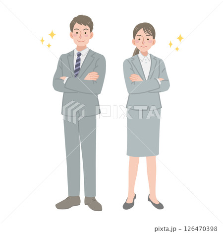 自信にあふれるビジネスパーソンの男女 126470398
