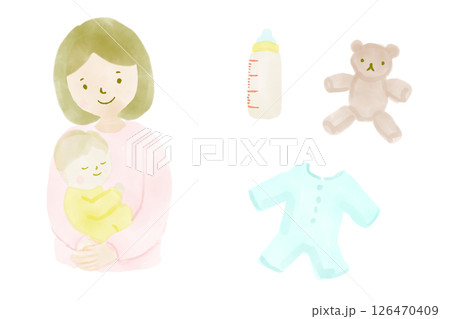 赤ちゃんと母親 126470409