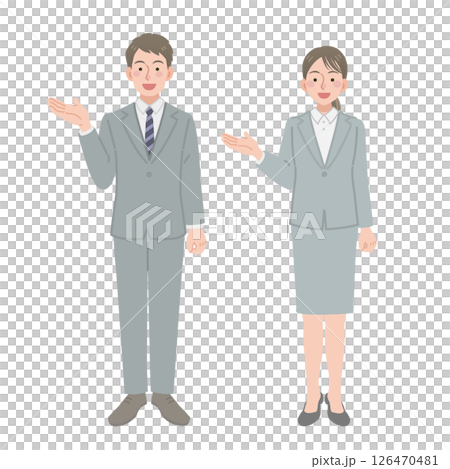 男性和女性商人提供指導 126470481