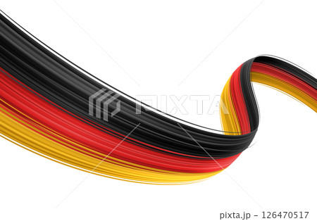 German Flag in Abstract Brush Strokes Ribbon Style German Flag in Abstract Brush Strokes Ribbon Style 126470517