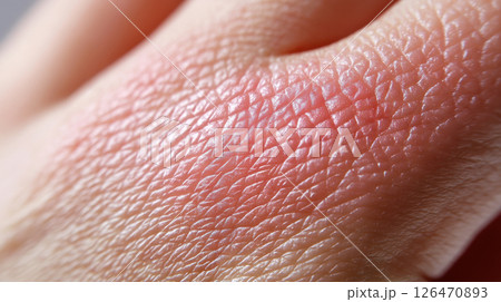 Beauty Skin Care concept, Dry skin texture close-up on a hand. 126470893