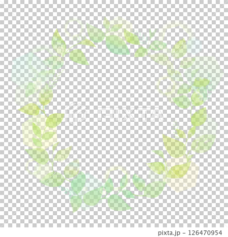 葉子和光圓形框架插圖 126470954