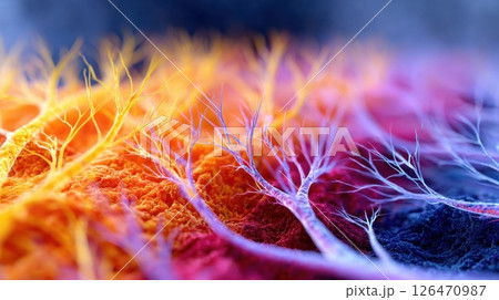 Vibrant, abstract representation of branching...のイラスト素材 [126470987] - PIXTA