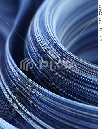 細い糸を束ねて大きなうねりを生み出したアート 細い糸を束ねて大きなうねりを生み出したアート 126472485