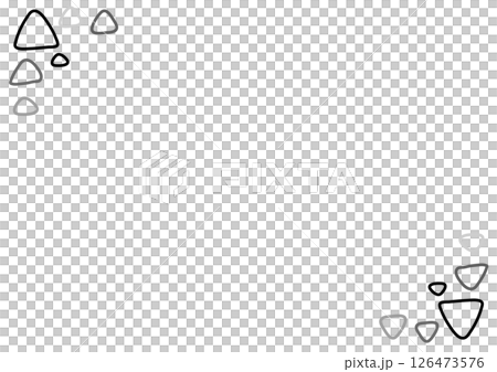 モノクロの手描きの三角形模様のかわいい装飾フレーム モノクロの手描きの三角形模様のかわいい装飾フレーム 126473576
