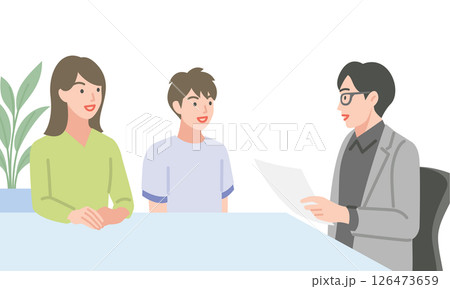 三者面談のイメージ 126473659
