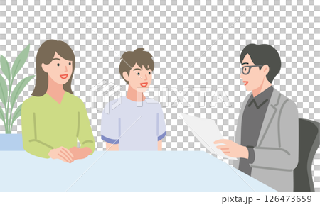 三者面談のイメージ 126473659