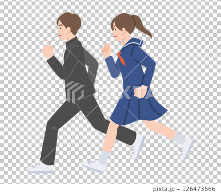 國中生穿制服跑步 126473666