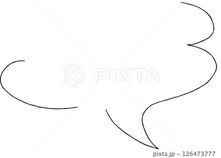 シンプルな手描きの吹き出しのイラスト 126473777