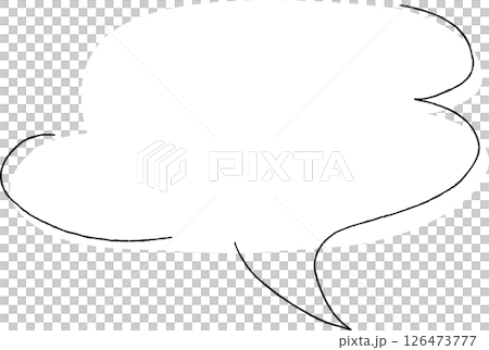 シンプルな手描きの吹き出しのイラスト 126473777