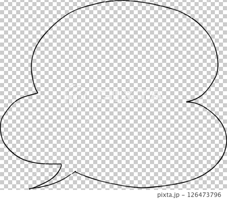 Simple hand drawn speech bubble illustration 126473796