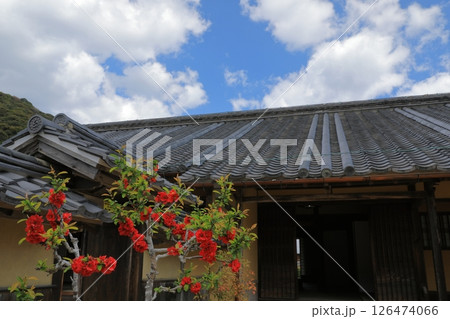 岩国の吉香公園の旧目加田家住宅の趣のある佇まい 126474066