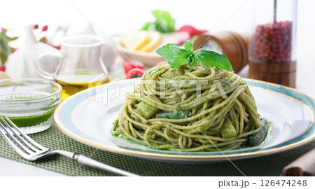 ジェノベーゼパスタ ジェノベーゼパスタ 126474248