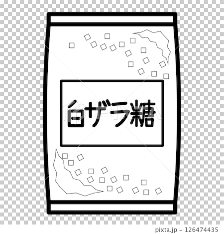 袋子裡的白糖的簡單說明 袋子裡的白糖的簡單說明 126474435